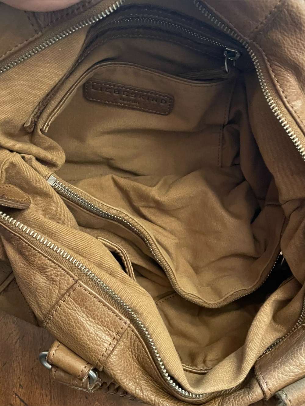Liebeskind Berlin Vintage Leather Esther Satchel - Brown - Silver Hardware - Picture 11 of 12